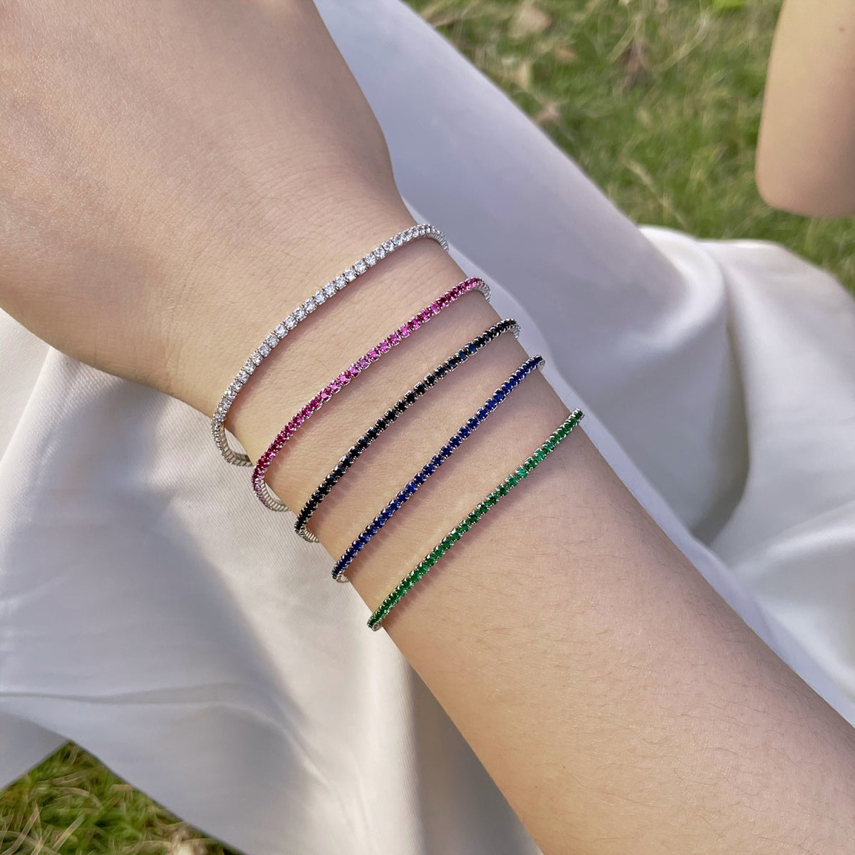 [Violet JW]Radiant Colorful Round Cut Party Bracelet