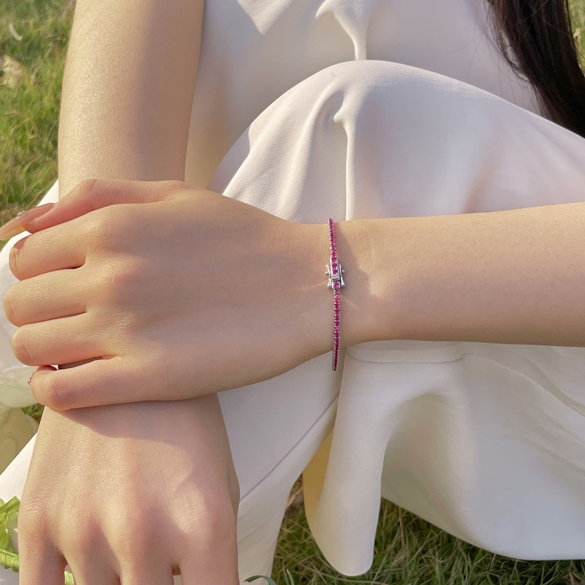 [Violet JW]Radiant Colorful Round Cut Party Bracelet