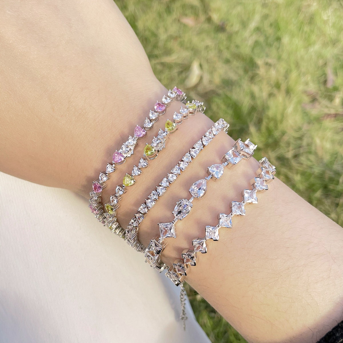 [Violet JW]Unique Exquisite Multi Cut Daily Bracelet