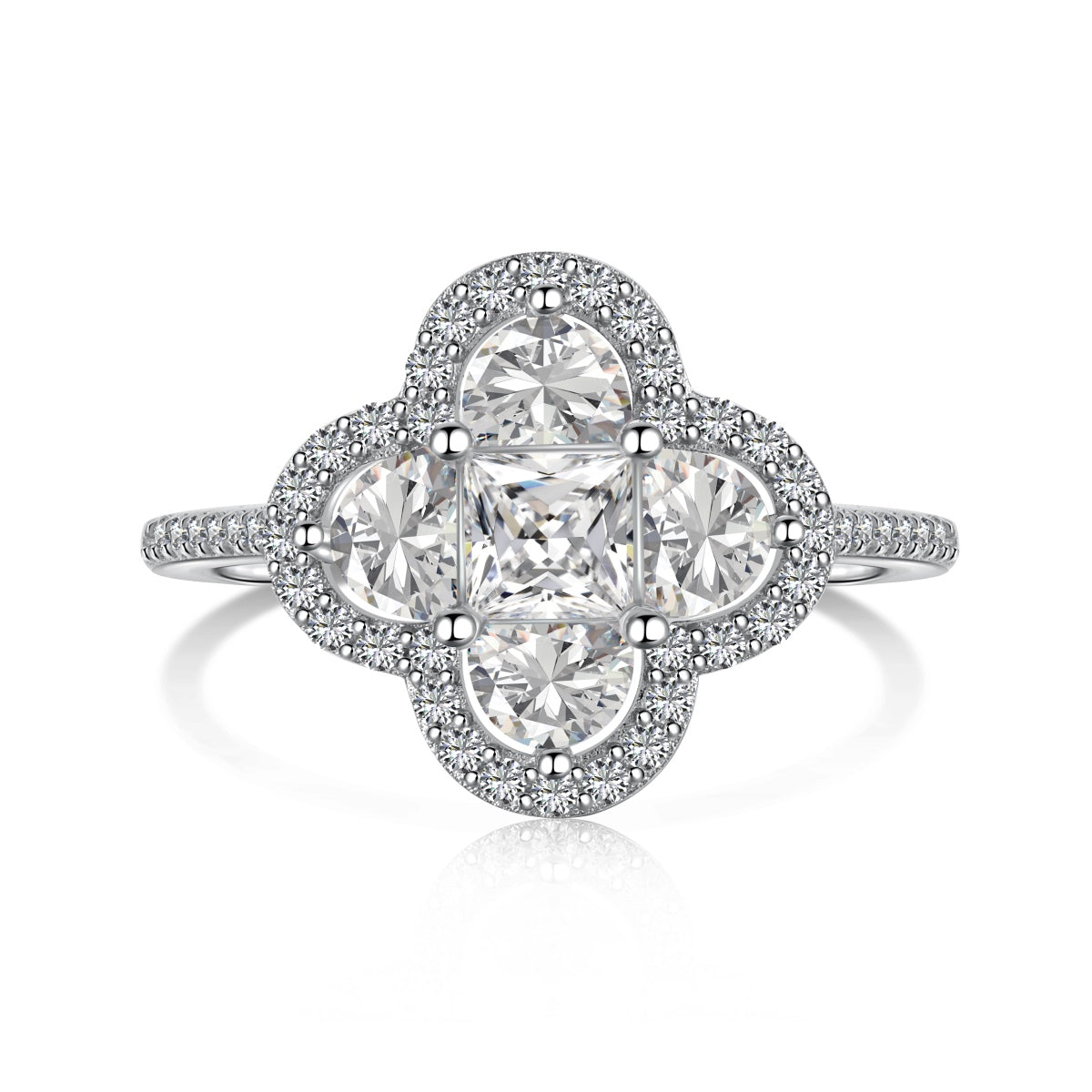 [Violet JW]Luxurious Eternity Flower Shape Banquet Ring