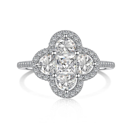[Violet JW]Luxurious Eternity Flower Shape Banquet Ring