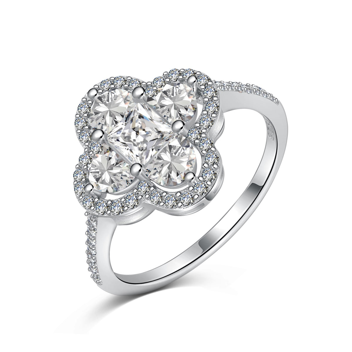 [Violet JW]Luxurious Eternity Flower Shape Banquet Ring
