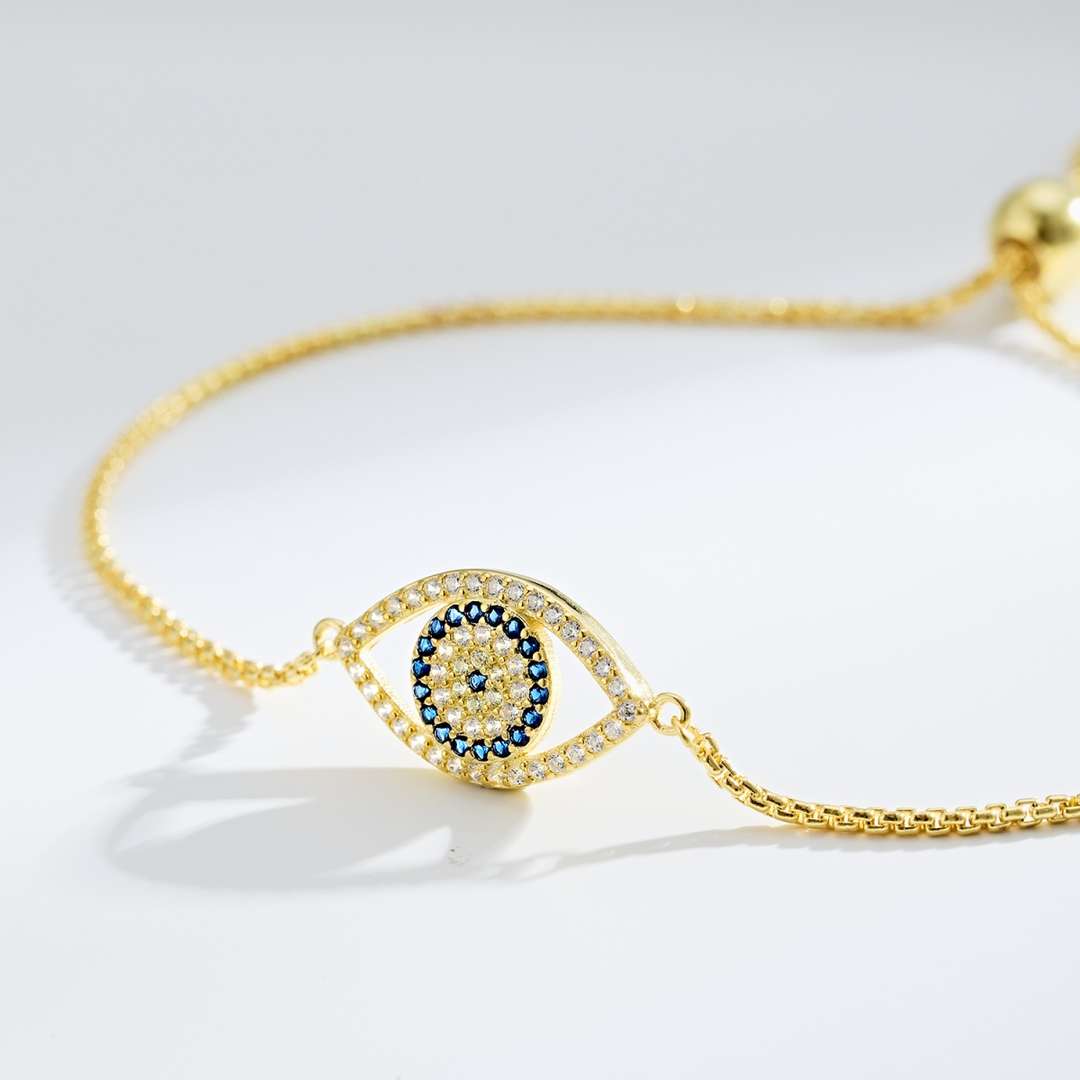 [Violet JW]Dazzling Eye Shape Necklace