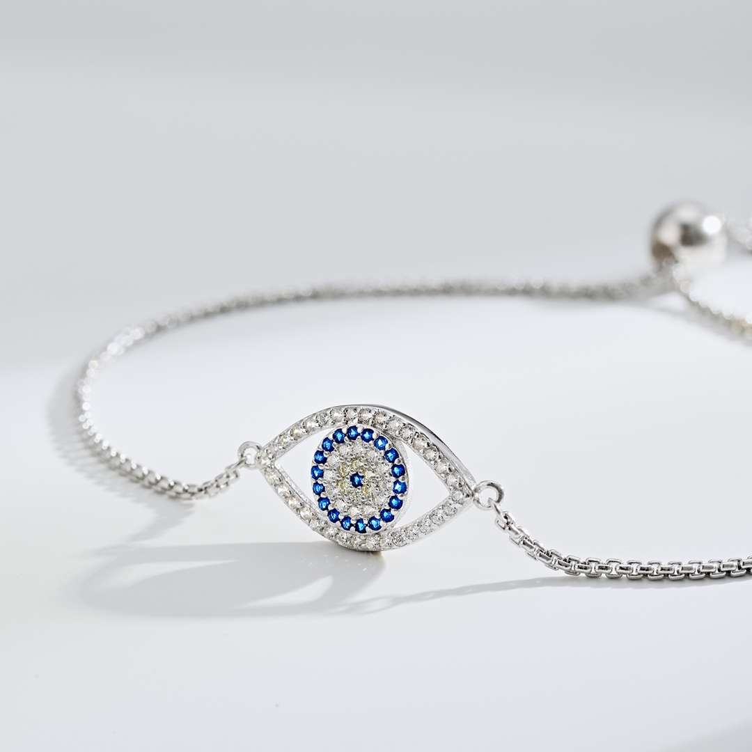 [Violet JW]Dazzling Eye Shape Necklace