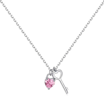 [Violet JW]Unique Heart Shape Key Pendent Necklace