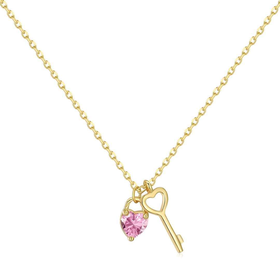 [Violet JW]Unique Heart Shape Key Pendent Necklace