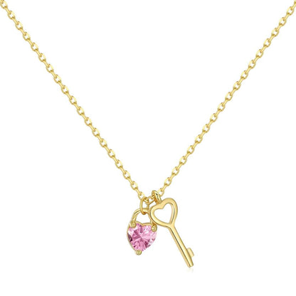 [Violet JW]Unique Heart Shape Key Pendent Necklace