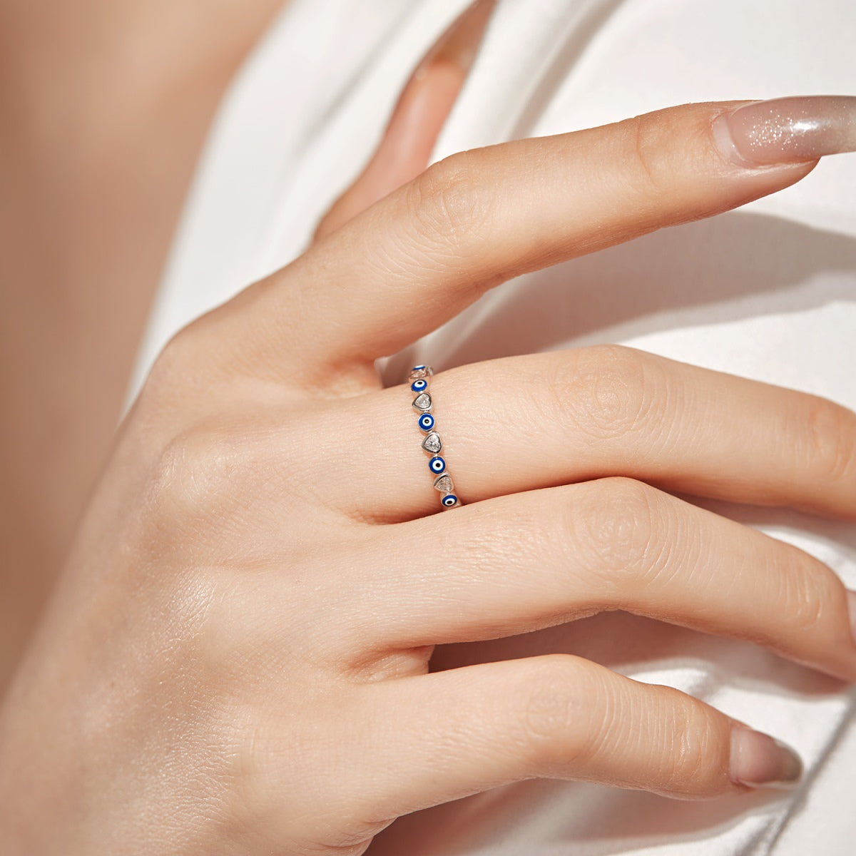 [Violet JW]Radiant Colorful Round Shape Daily Ring