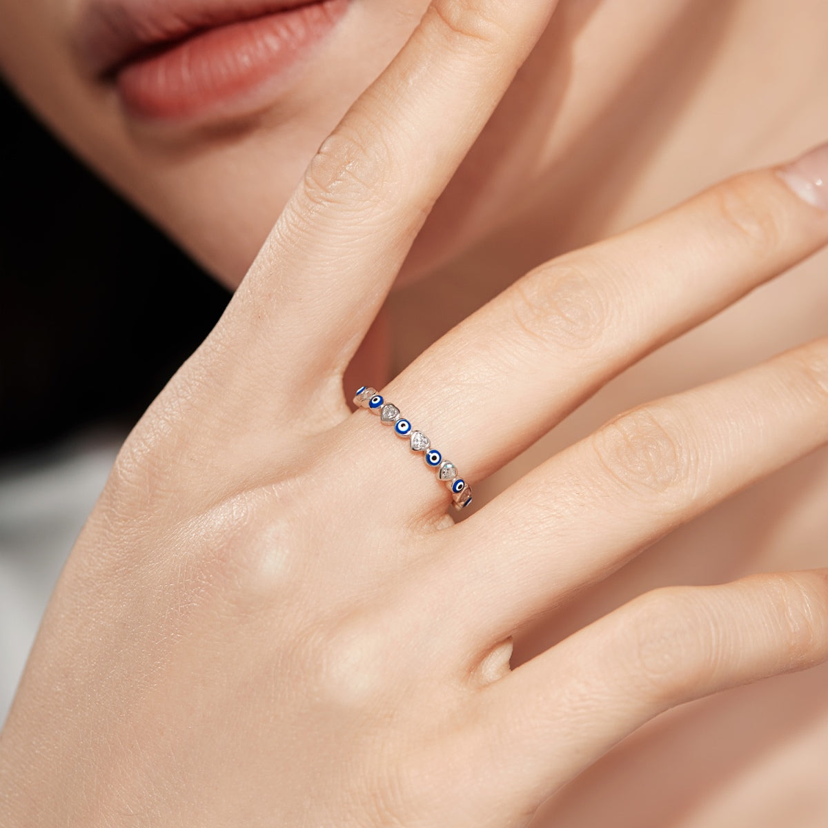 [Violet JW]Radiant Colorful Round Shape Daily Ring