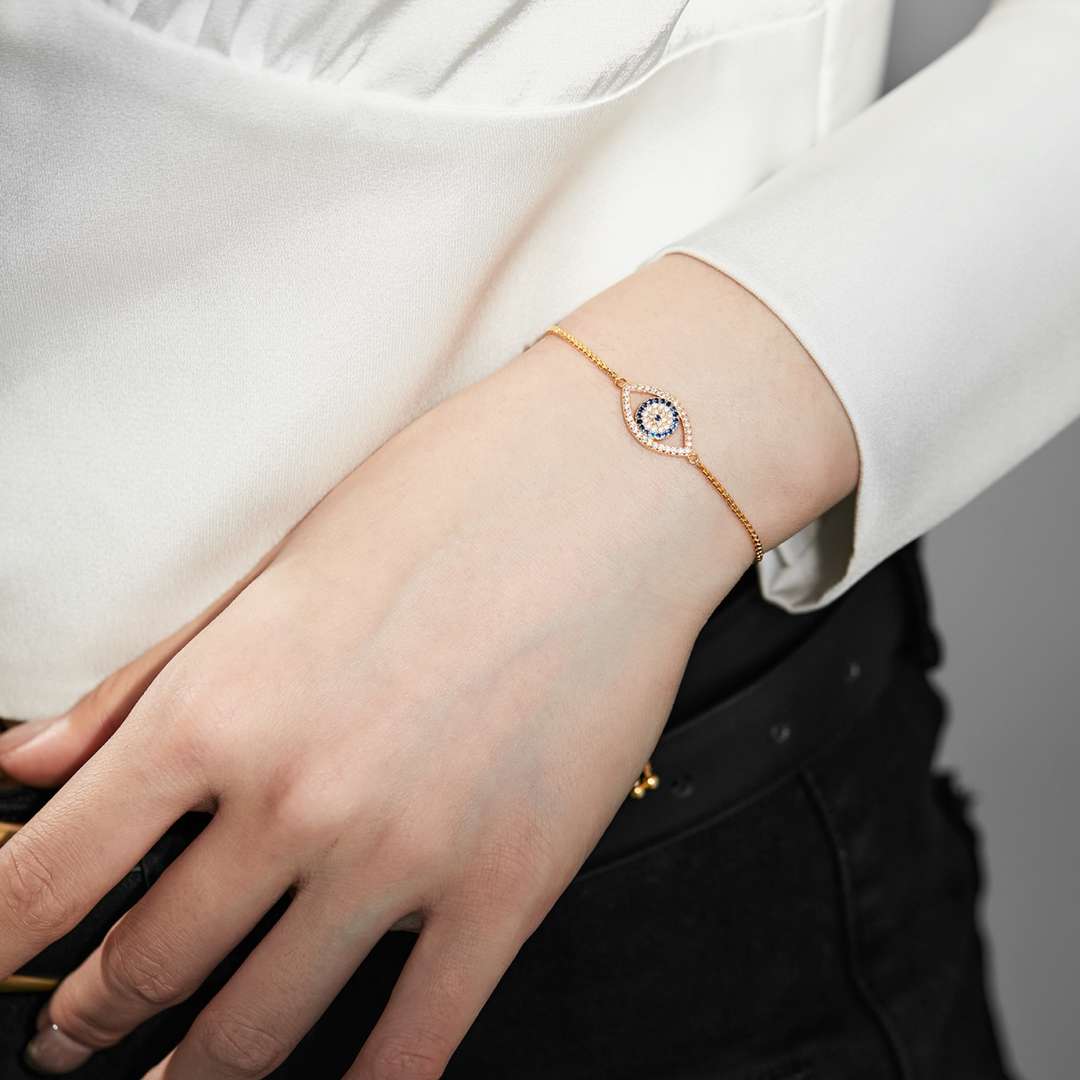 [Violet JW]Dazzling Eye Shape Necklace