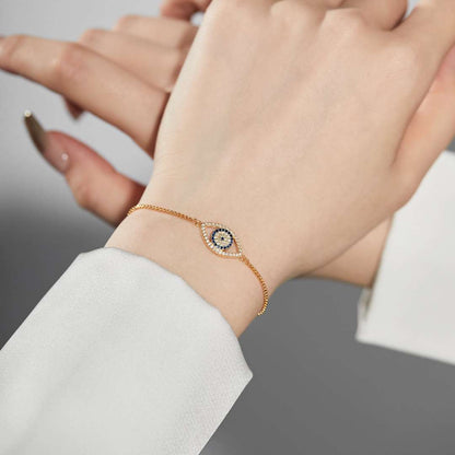 [Violet JW]Dazzling Eye Shape Necklace