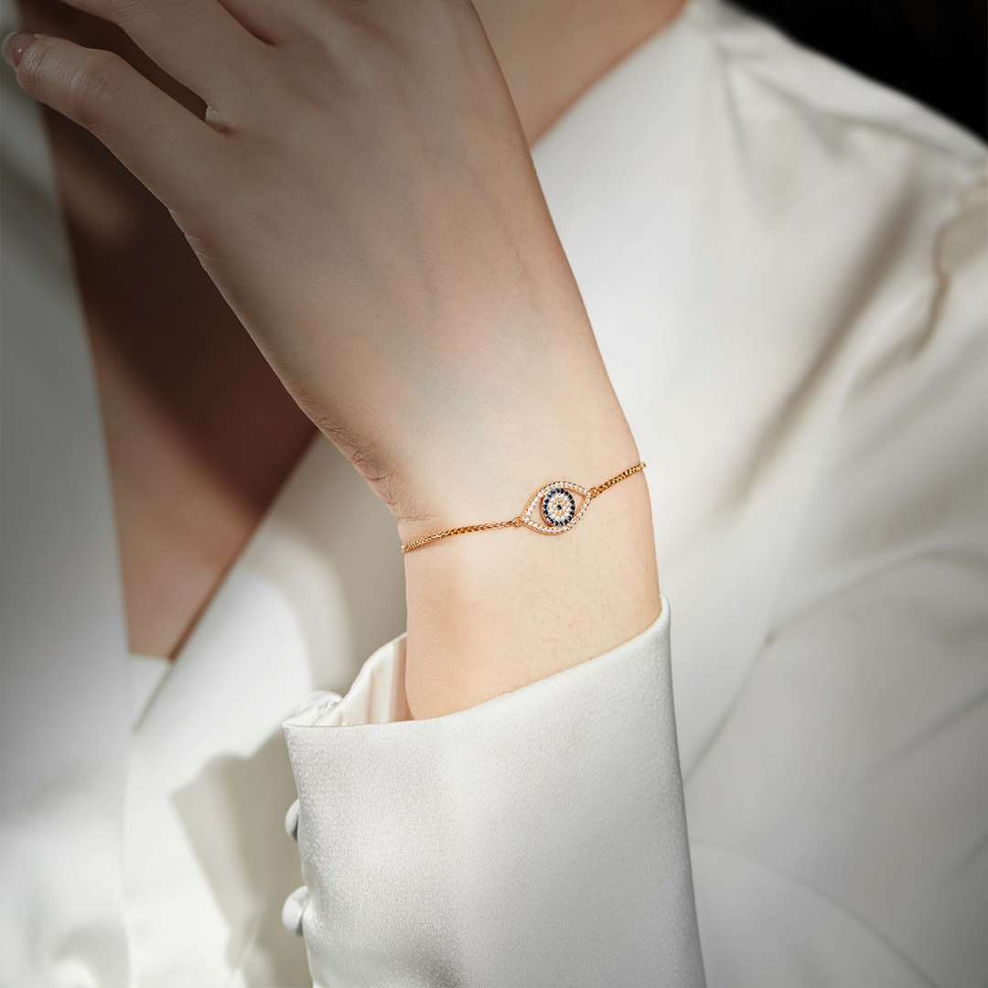 [Violet JW]Dazzling Eye Shape Necklace