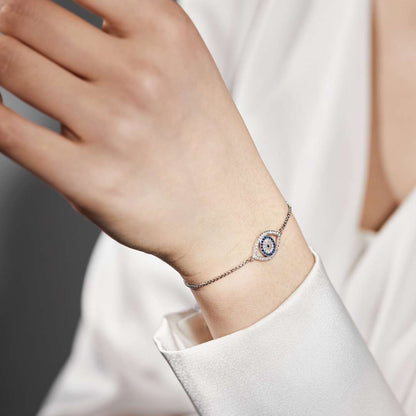 [Violet JW]Dazzling Eye Shape Necklace