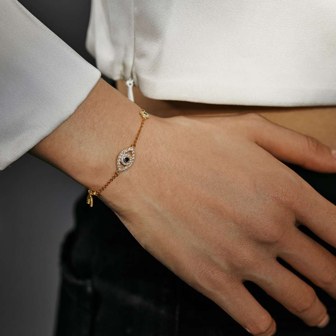 [Baslove]Zierliche Halskette in Augenform
