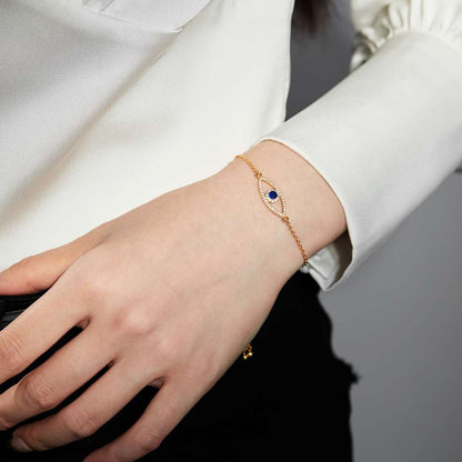 [Violet JW]Devil's Eye Hollow Design Bracelet