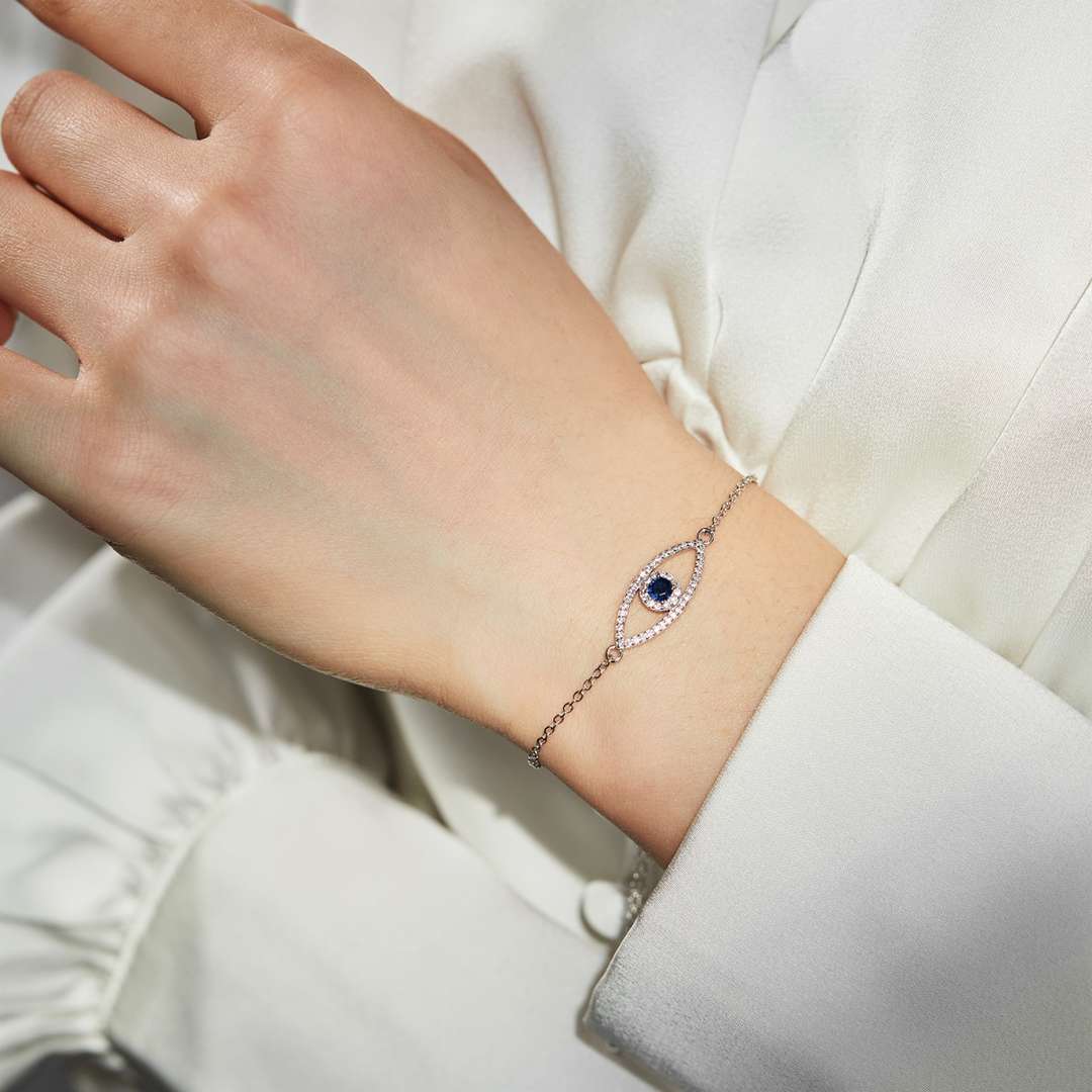 [Violet JW]Devil's Eye Hollow Design Bracelet
