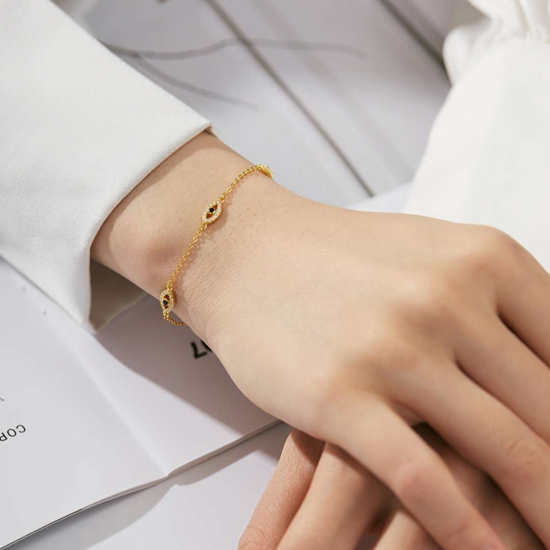 [Violet JW]Evil Eye Shape Pendent Necklace