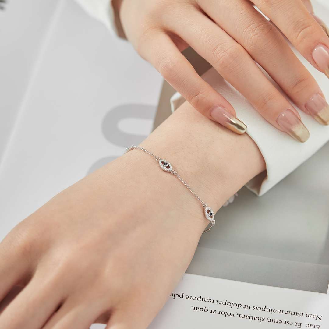 [Violet JW]Evil Eye Shape Pendent Necklace