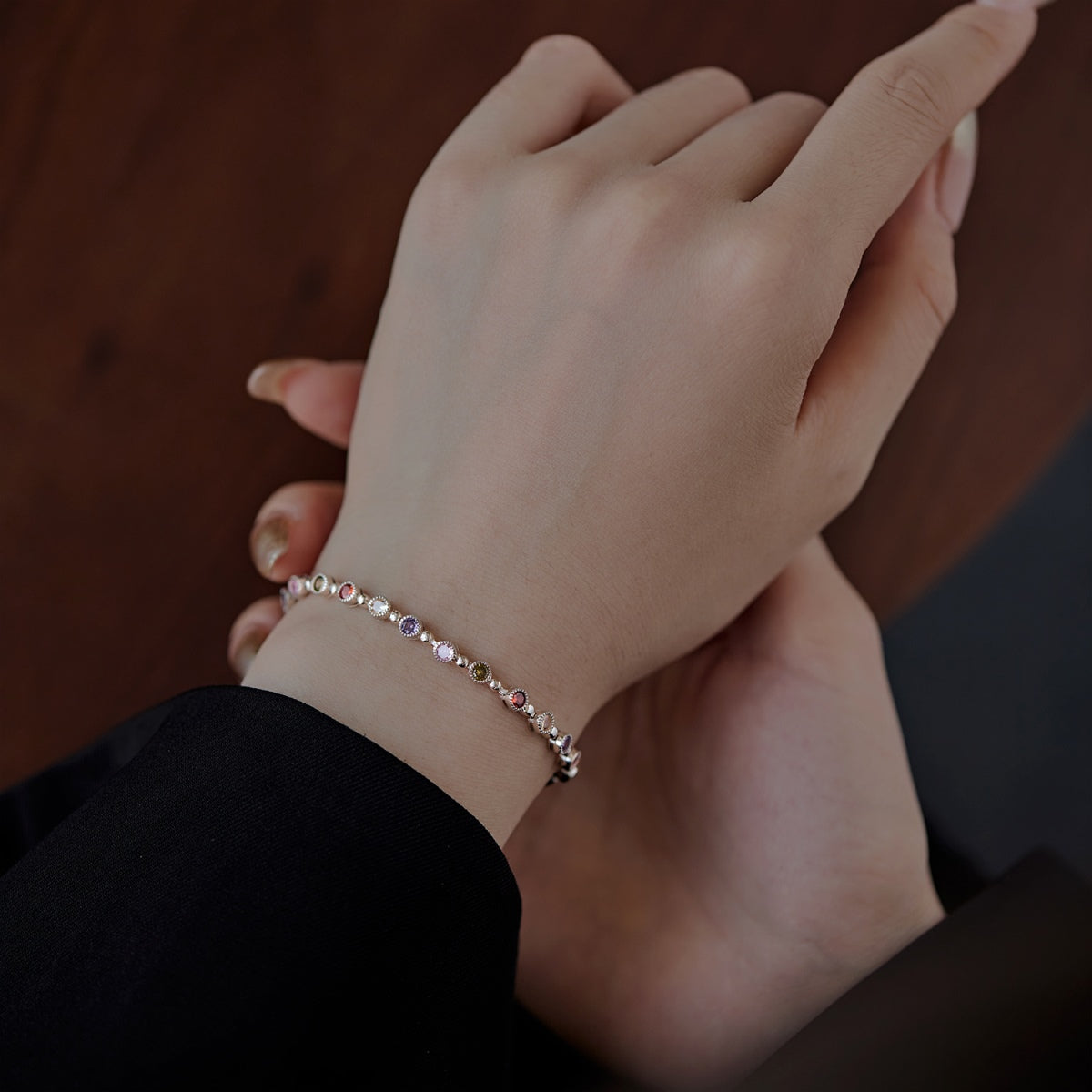 [Violet JW]Sparkling Exquisite Round Cut Party Bracelet