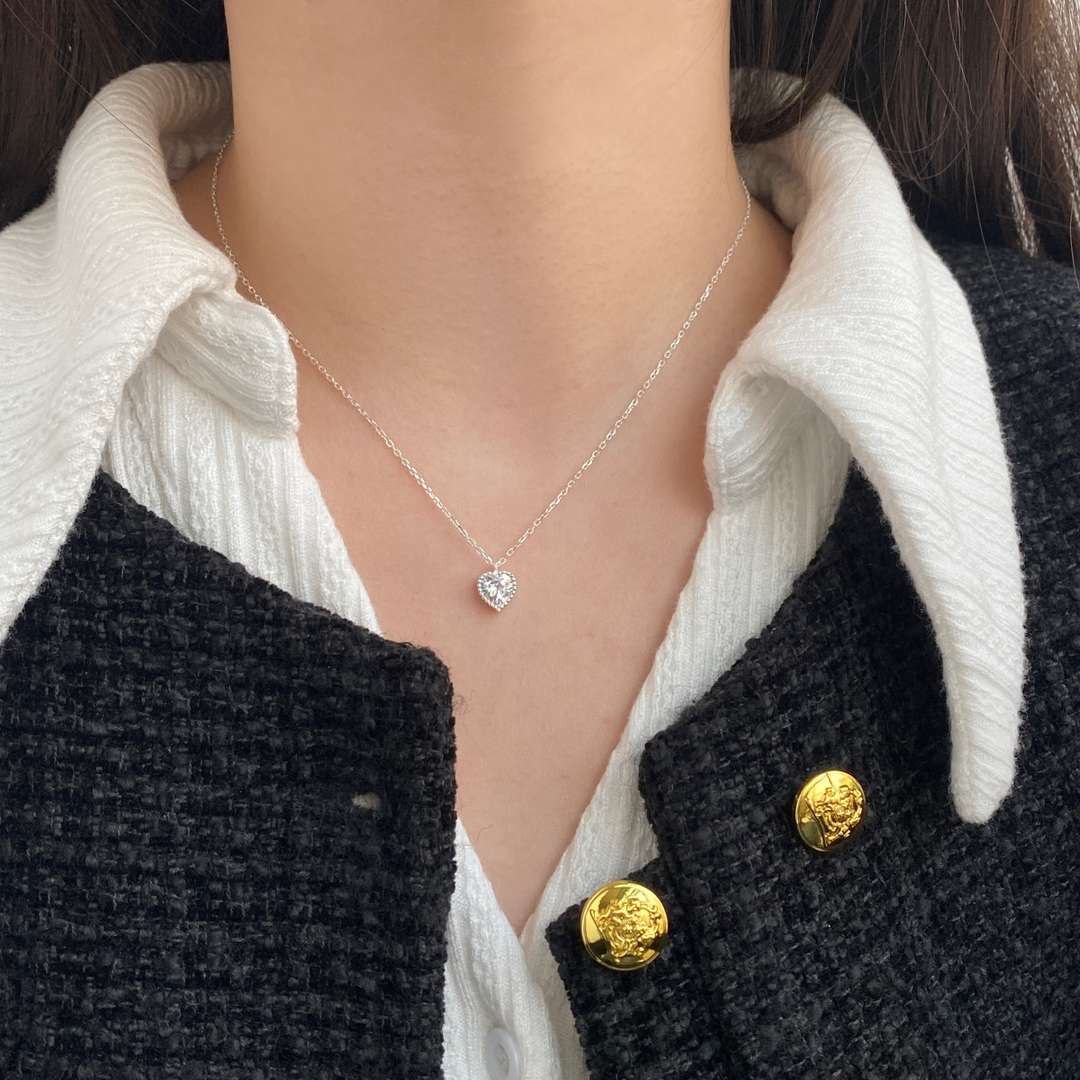 [Violet JW]Ornate Heart Shape Necklace
