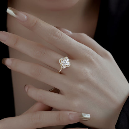 [Violet JW]Luxurious Eternity Flower Shape Banquet Ring