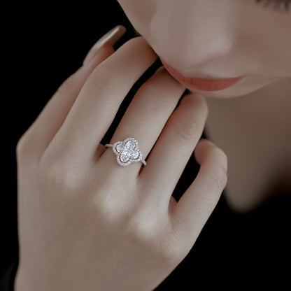 [Violet JW]Luxurious Eternity Flower Shape Banquet Ring