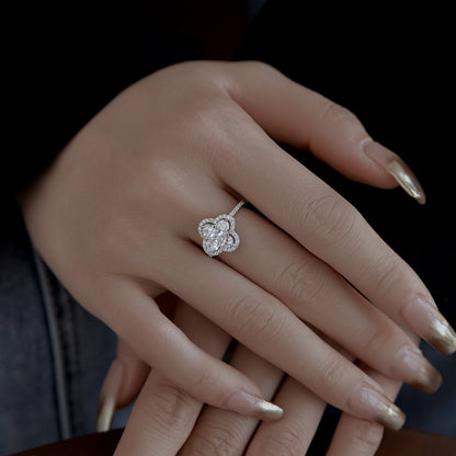 [Violet JW]Luxurious Eternity Flower Shape Banquet Ring