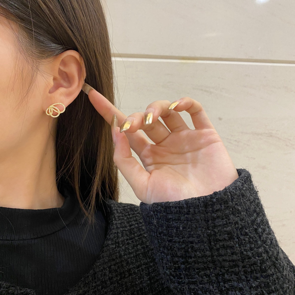 [Violet JW]Exquisite Butterfly Shape Earrings