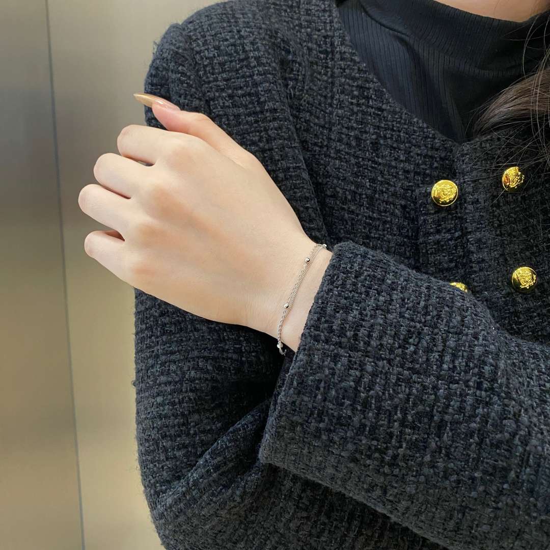 [Baslove] Zartes Perlen-Doppelschicht-Armband