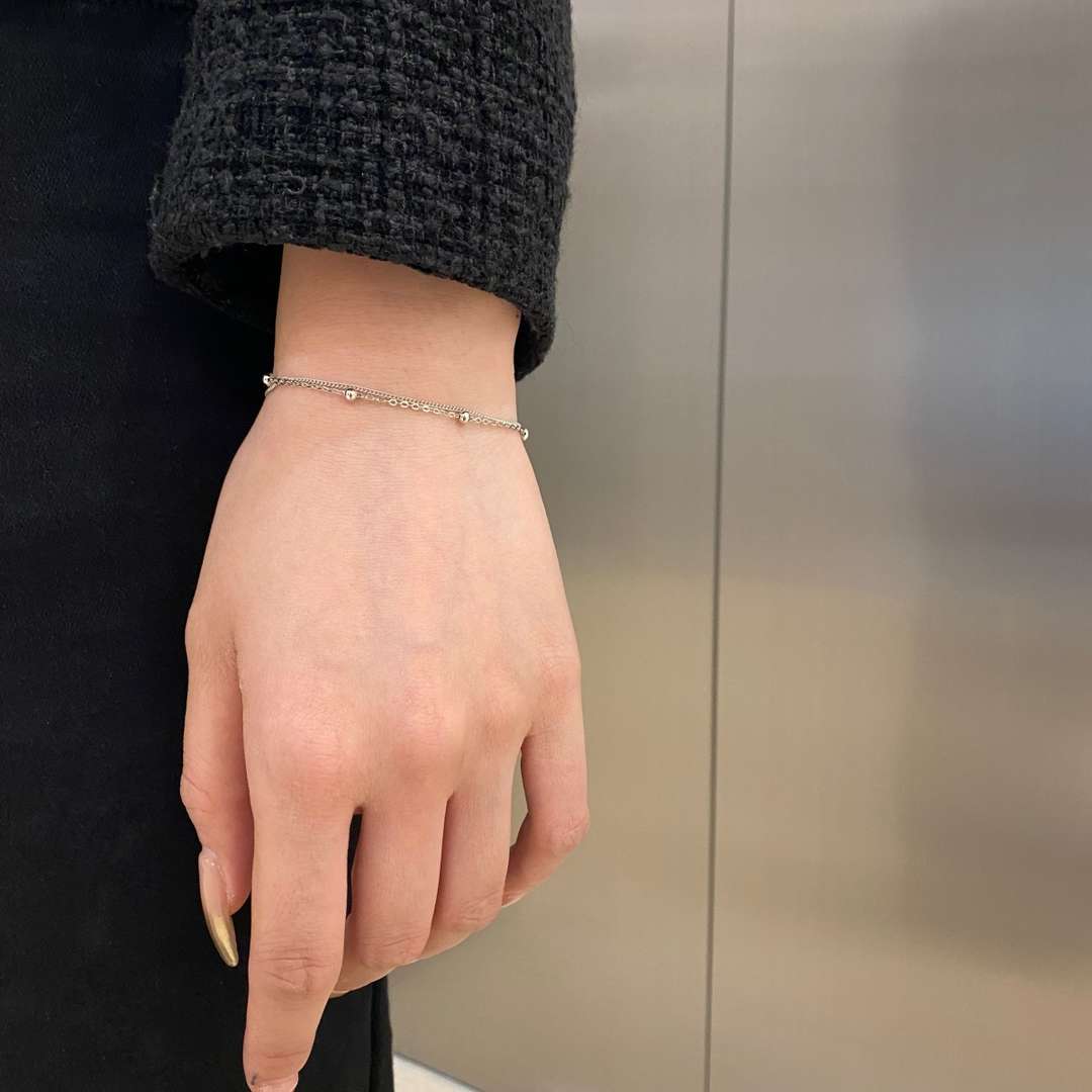 [Baslove] Zartes Perlen-Doppelschicht-Armband