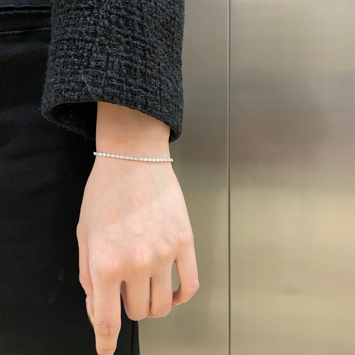 [Violet JW]Elegant Emerald Cut Daily Bracelet