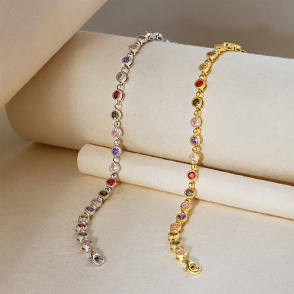 [Violet JW]Sparkling Exquisite Round Cut Party Bracelet