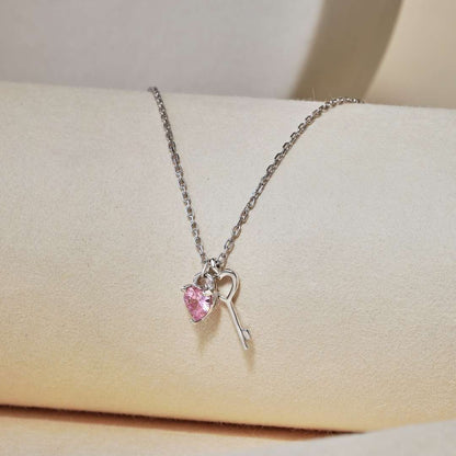 [Violet JW]Unique Heart Shape Key Pendent Necklace