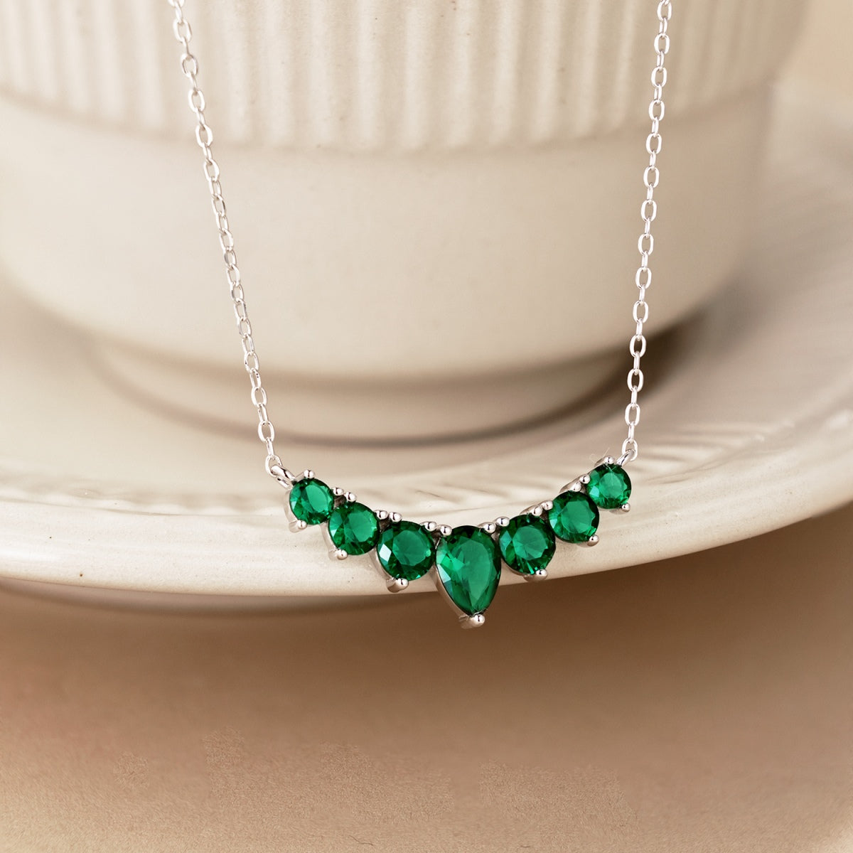 [Violet JW]Dainty Colorful Heart Necklace