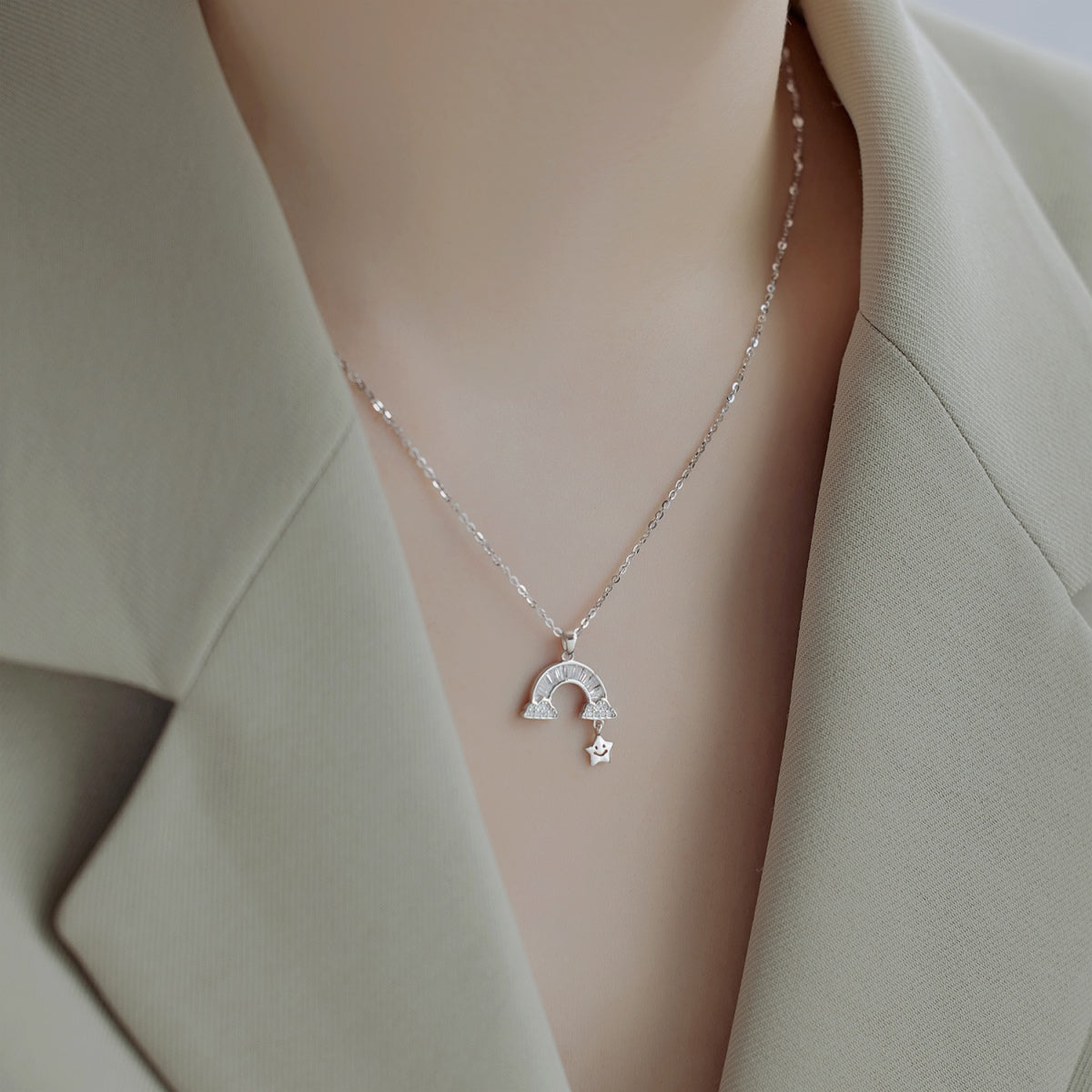 [Violet JW]Unique Rainbow Star Necklace