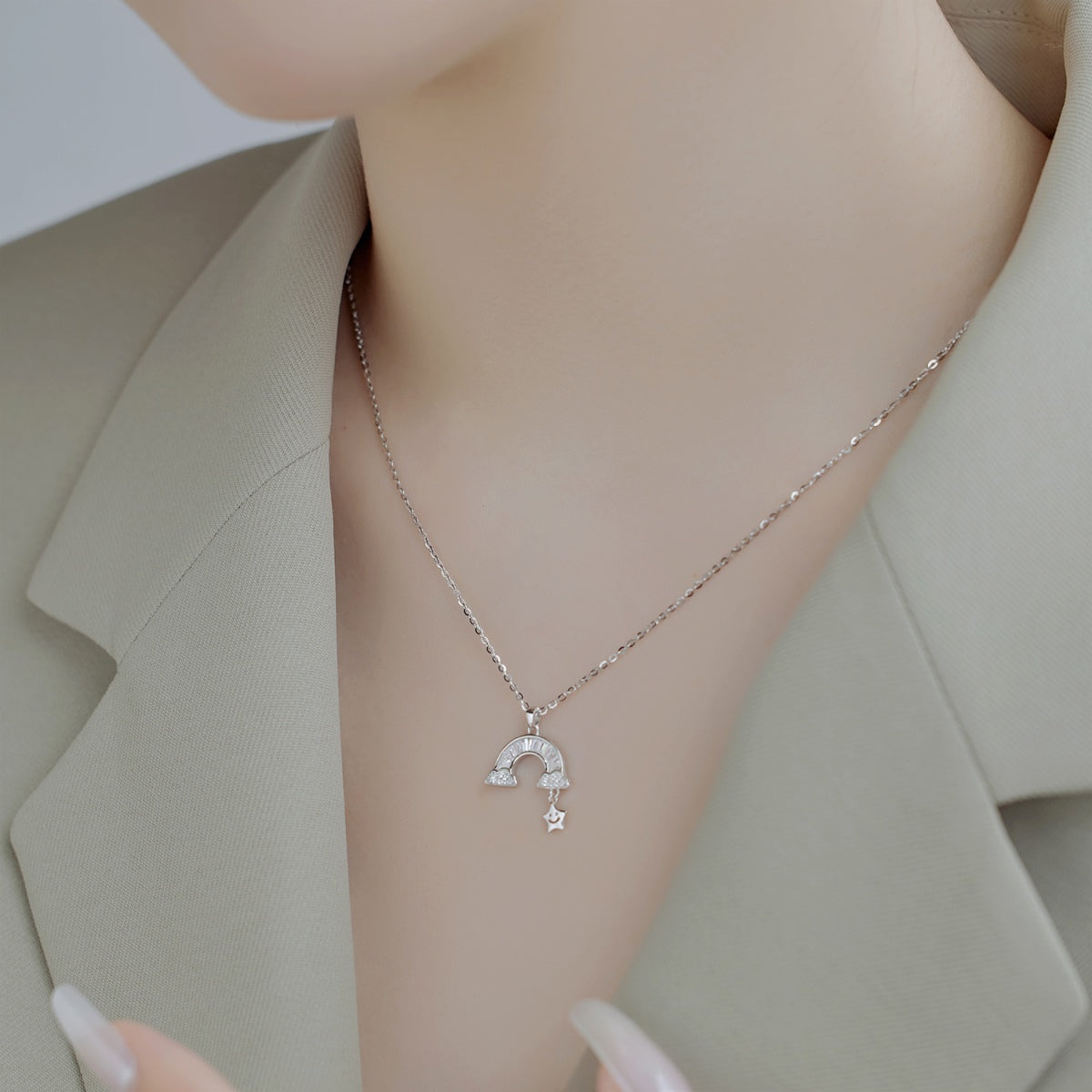 [Violet JW]Unique Rainbow Star Necklace