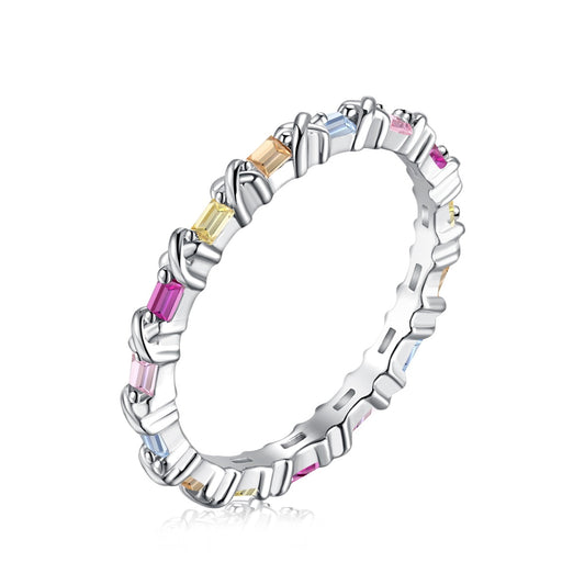 [Violet JW]Charming Colorful Round Cut Daily Ring
