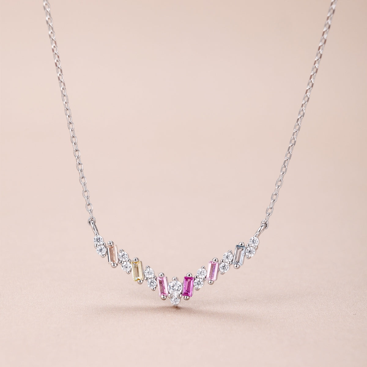[Violet JW]Dazzling Rainbow Necklace