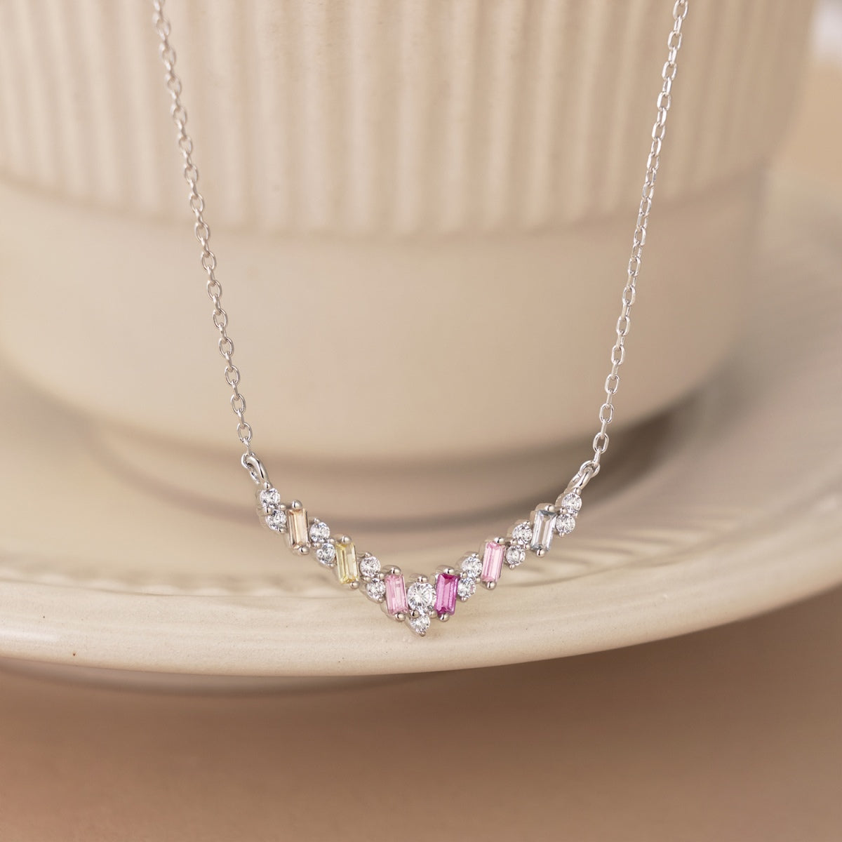 [Violet JW]Dazzling Rainbow Necklace