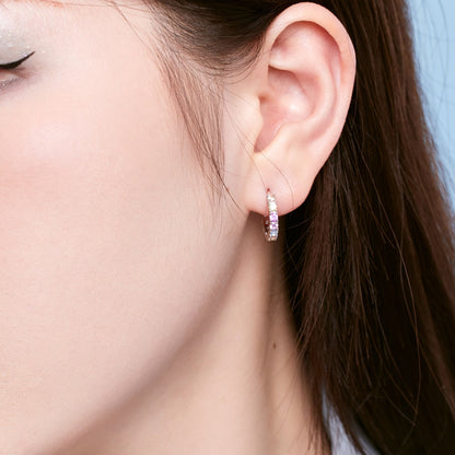 [Violet JW]Radiant Colorful Round Cut Earrings