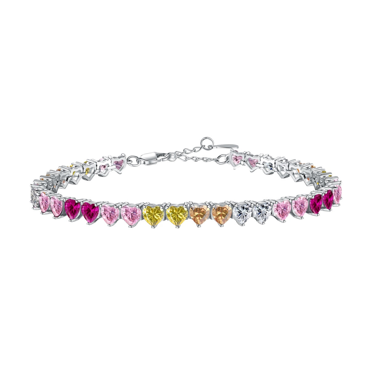 [Violet JW]Luxurious Colorful Romantic Heart Shape Lover Bracelet
