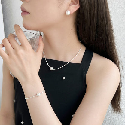 [Violet JW]Delicate Pearl Earrings