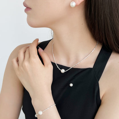 [Violet JW]Delicate Pearl Earrings