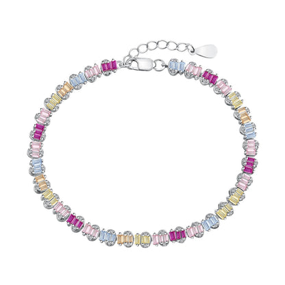 [Violet JW]Delicate Colorful Emerald Cut Party Bracelet
