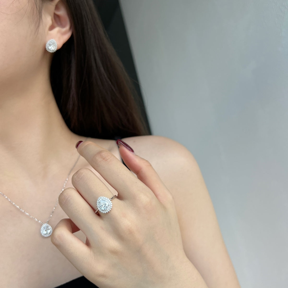[Violet JW]Delicate Gorgeous Pear Cut Daily Earrings