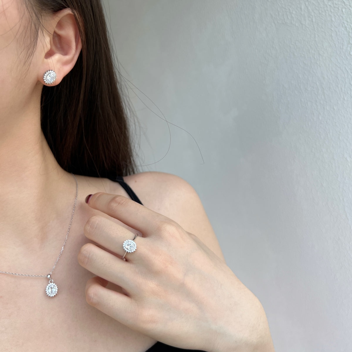 [Violet JW]Delicate Radiant Oval Cut Daily Earrings