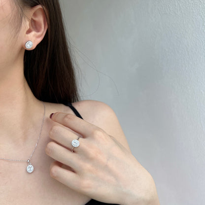 [Violet JW]Delicate Radiant Oval Cut Daily Earrings