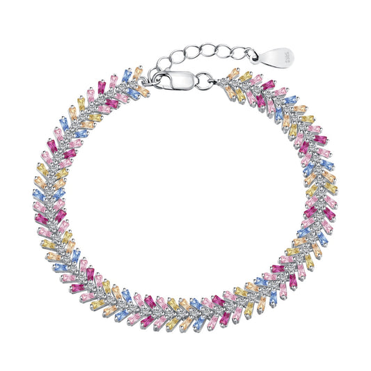 [Violet JW]Dainty Radiant Emerald Cut Daily Bracelet