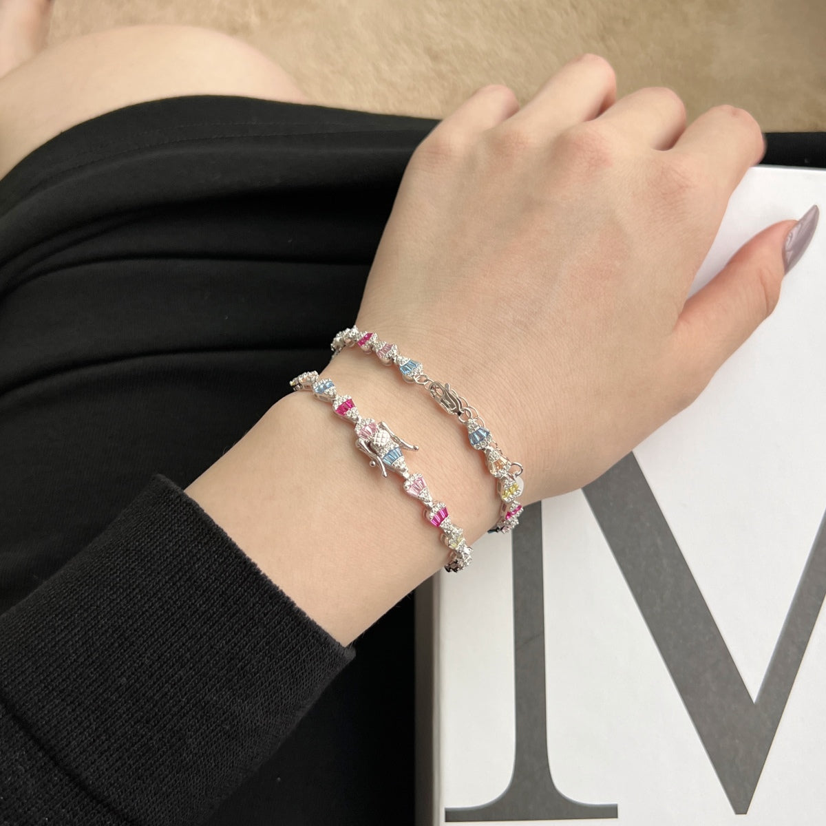 [Violet JW]Radiant Water Drop Shape Daily Bracelet