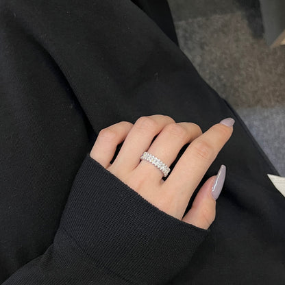[Violet JW]Splashy Ornate Emerald Cut Cocktail Ring